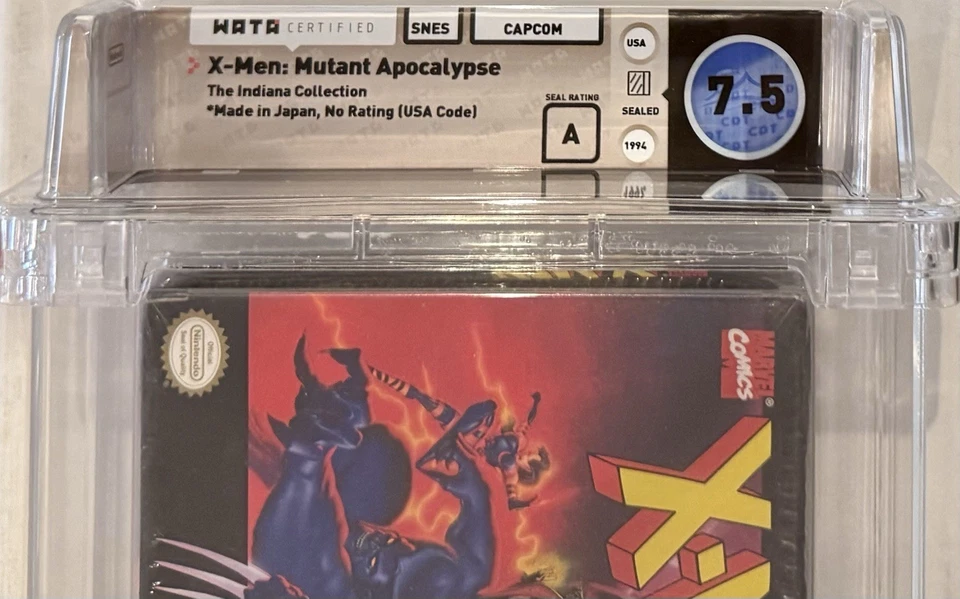 X-Men: Mutant Apocalypse WATA 7.5 A 🔥 SEALED! Super Nintendo SNES Capcom 1994 - Image 2 of 3