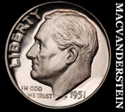 1951 Roosevelt Dime- Silver- Choice Gem Proof++++ Luster No Reserve #J4363
