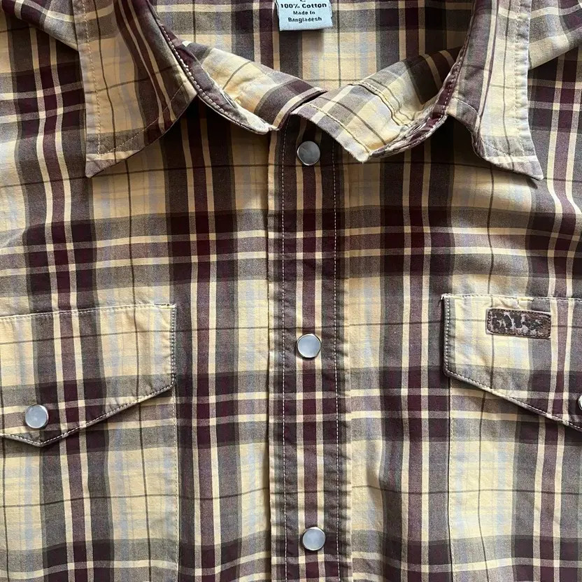 Carhartt Checked Pattern Snap Button Shirt - Size… - image 6