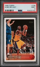 1996 Topps #138 Kobe Bryant Rookie Basketball Card RC PSA 9 MINT Lakers HOF. rookie card picture