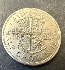 1950 Half Crown Great Britain Pre Decimal Coin Ungraded (Lot 3564)