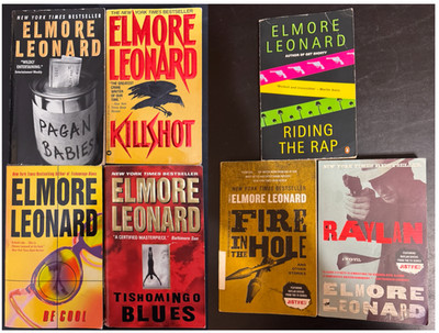 ELMORE LEONARD SEVEN PAPERBACKS ALL GOOD SEE PHOTO FOR TITLES