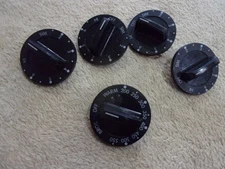 Gibson Oven Range  Knob Set Surface Burner Control Temp control Knobs set of 5
