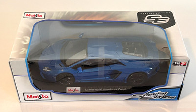 Maisto Lamborghini Aventador Coupe BLUE Special Edition Diecast Model Car 1:18