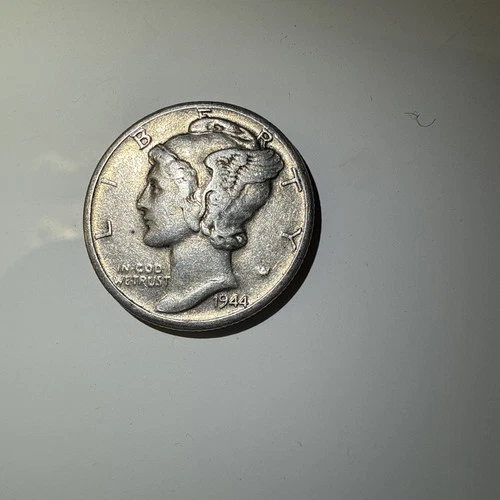 1944-D Mecury Dime 10c 90% Silver Coin Choice AU ! See photos