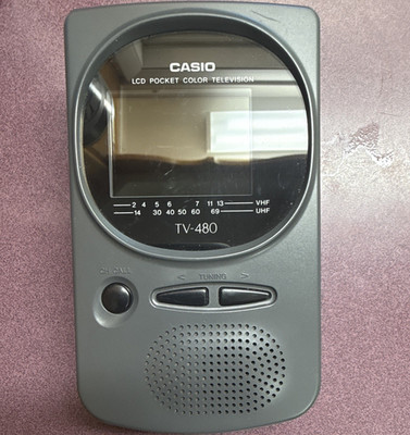 Casio TV-480/TV-480B LCD Pocket Color TV 480p NTSC Speaker Gray