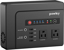 Powkey Portable Power Station 200W, 146Wh Portable Solar Generator Battery Pack