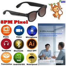 AI Glasses Smart glasses for drivers,anti-blue light Bluetooth sunglasses Popula
