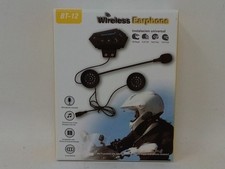 Wireless Earphone BT-12 Motorcycle Helmet Headset Bluetooth w Speaker Hands-Free