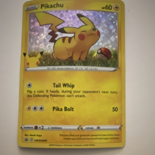 Pokémon TCG Pikachu Black & White BW54 Holo Promo Basic 60 HP English
