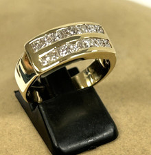 GORGEOUS  14K YELLOW GOLD 1 CARAT DOUBLE ROW ...