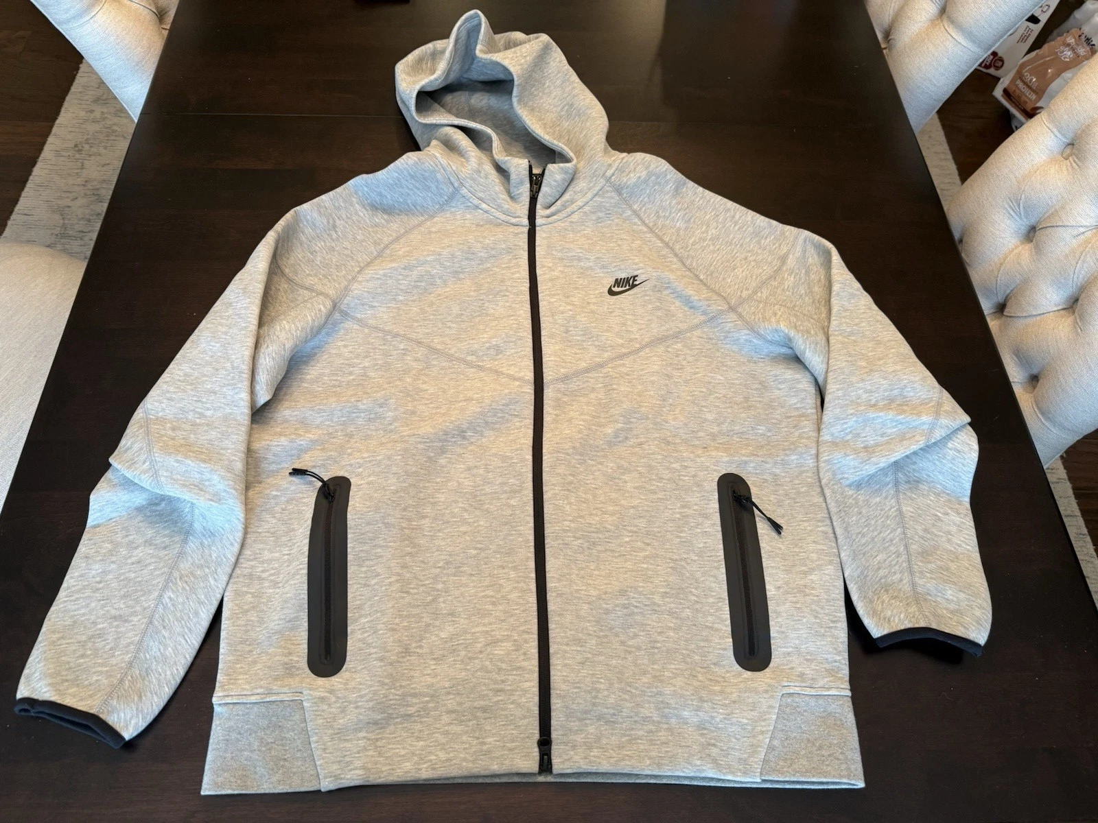 Nike Men's Size XL Grey Full Zip Hoodie Sweatshirt FB7921-063
