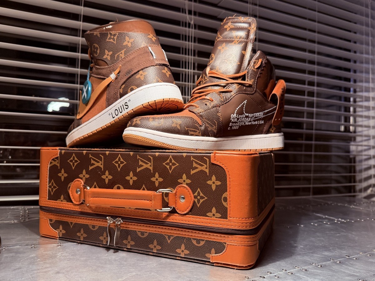 Authentic RARE SAMPLE Louis Vuitton Off-White Air Jordan 1 Sz 13 w