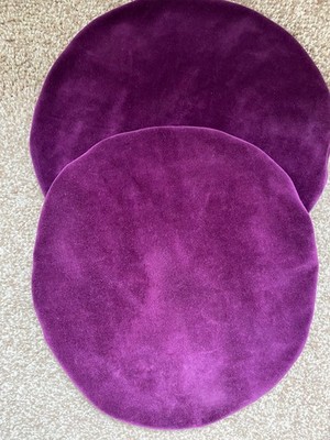 Majestätische 36 cm runde elastische aubergine Soft Touch Beauty Hockerbezüge