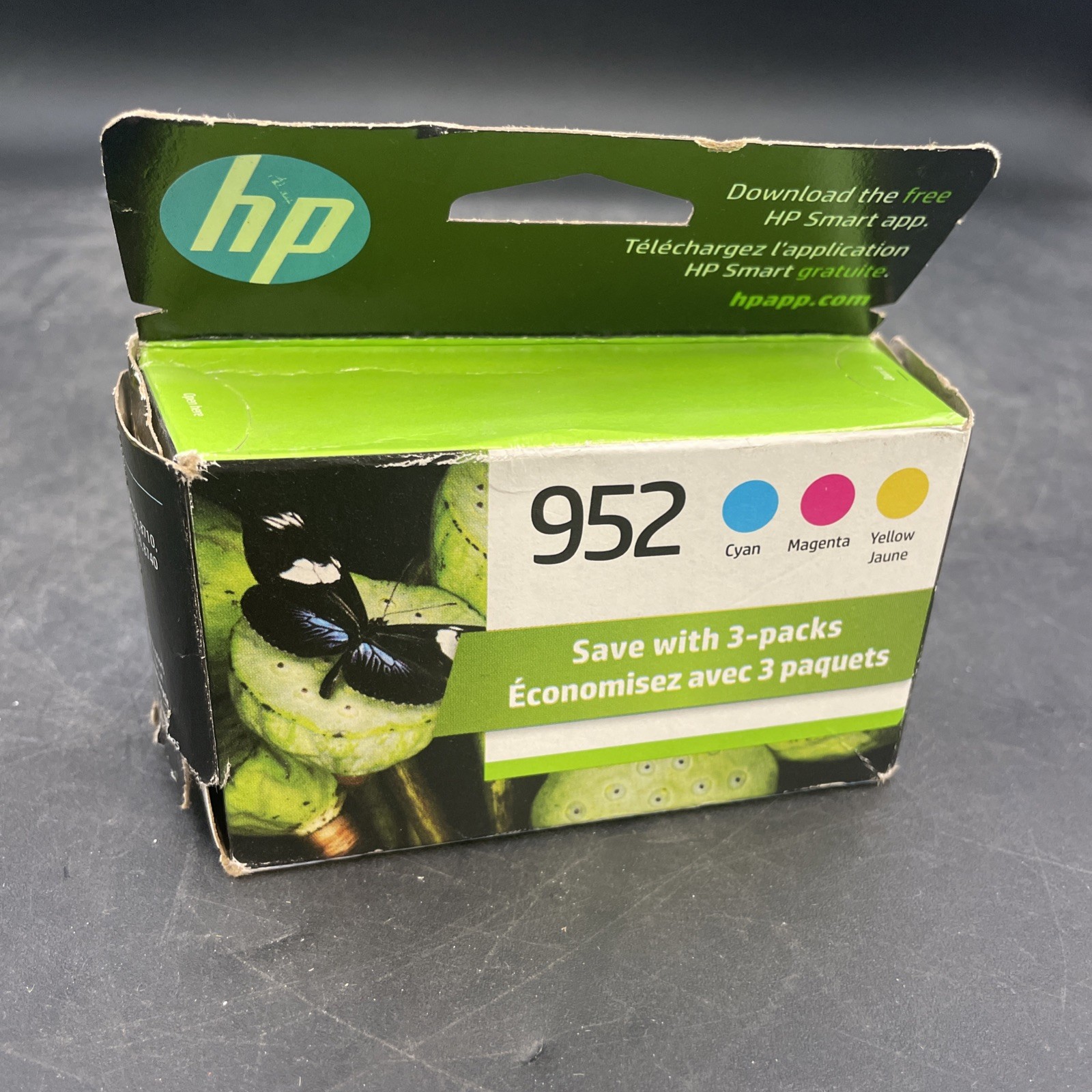 Genuine HP 952 Tri-Color Cyan Magenta Yellow Ink N9K27AN (OPEN BOX ...