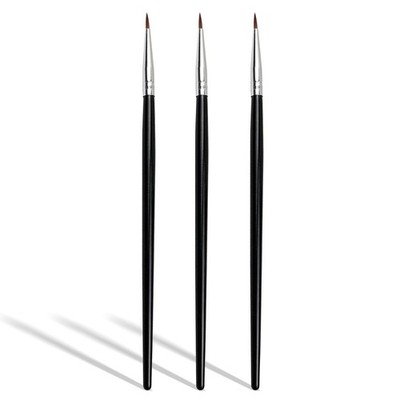 3 Pcs Pointed Eyeliner Brush Set Precision Applicator Eye Gel Foundation Brush