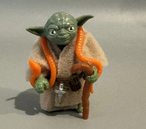 Vintage Star Wars Yoda Complete Pac-Man Eyes Action Figure 1980 HK Kenner *NICE*