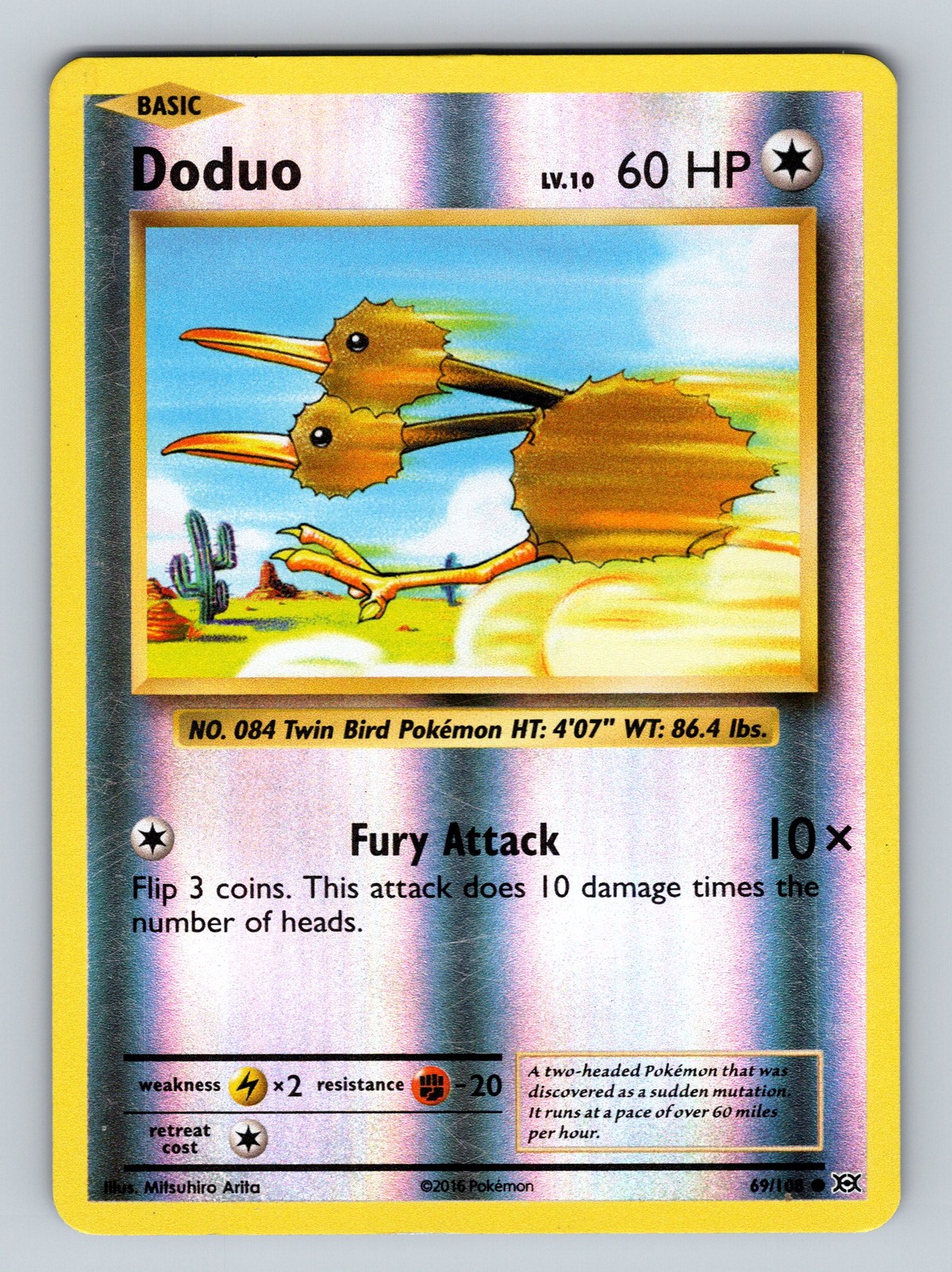 Pokemon XY - Evolutions #69/108 Doduo Reverse Holo