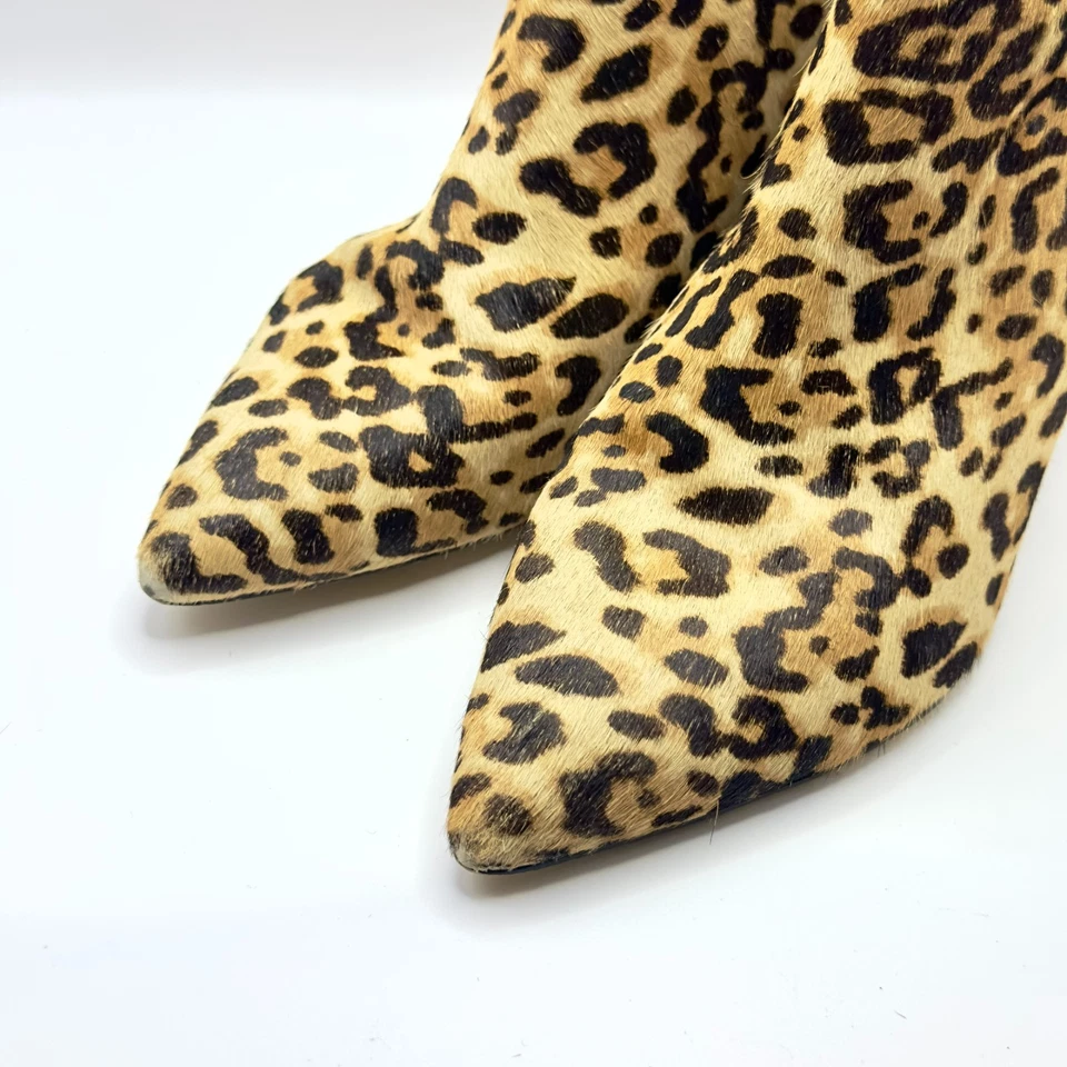 Botines Sam Edelman Kinzey para mujer 8,5 pelo de becerro leopardo tacón de gatito Foto 2 de 4