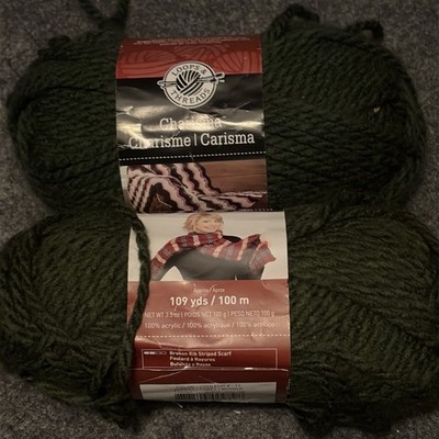 CHARISMA Loops & Threads Yarn Forest Green 3.5oz 109 Yds
