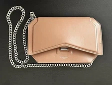GIVENCHY Bow Cut Cross Body Bag  TAN  Calfskin Leather. Chain. SEXY