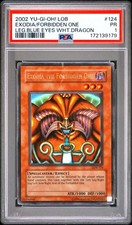 2002 YU-GI-OH LEGEND OF BLUE EYES WHITE DRAGON EXODIA THE FORBIDDEN ONE PSA 1