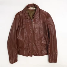 Vintage Jean Pierre Leather Jacket Size 40 Red