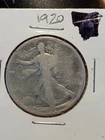 1920 Walking Liberty half dollar circ 90% Silver