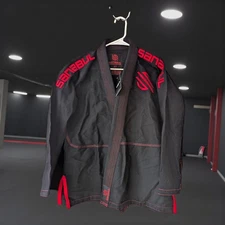 New Sanabul BJJ Gi sz A1 Brazilian Jiu Jitsu Top Black Red mma martial arts NWT
