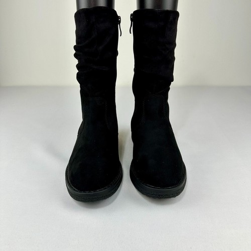 Dream Pairs Women's Mid Calf Suede Boot Size 6 Fashion Low Heel - Black - Picture 2 of 7