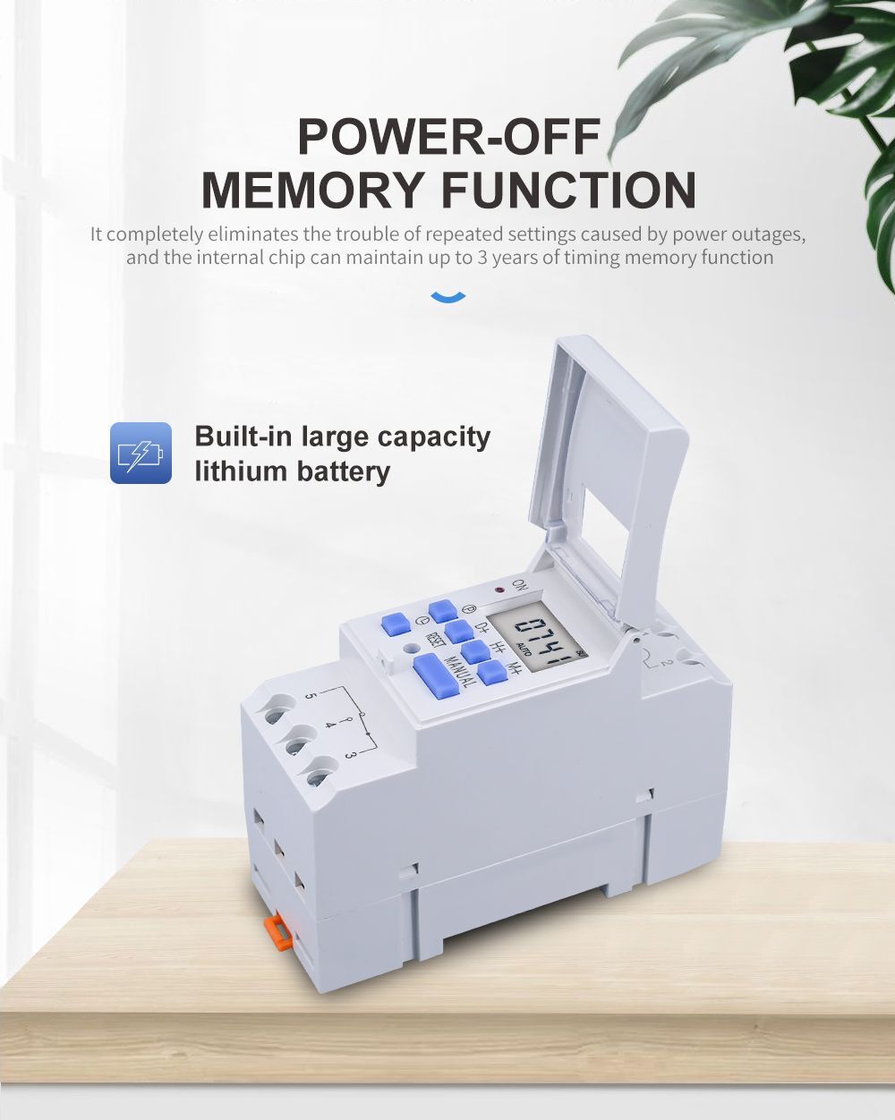Digital Time Switch Relay 7 Days Programmable Din Rail Control Ac 220v-48v 16a