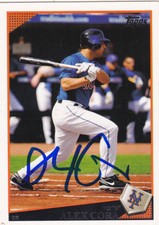 ALEX CORA NEW YORK METS SIGNED CARD RANGERS RED SOX DODGERS INDIANS NATIONALS