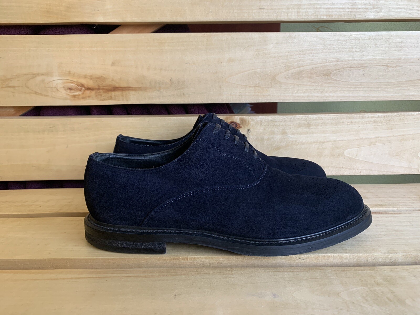 SAOLA Scarpe uomo DOLCE & GABBANA scamosciate blu taglia UK 6.5 US 7.5 EU 40.5