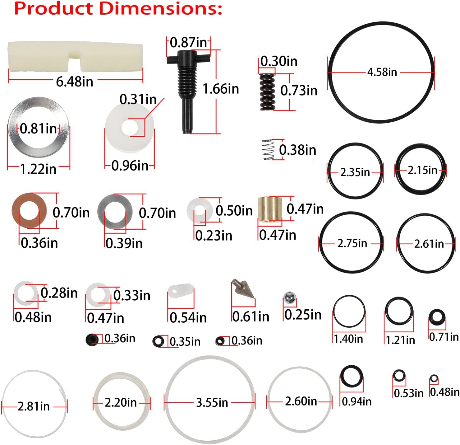 for Astro Pneumatic 5302 20/22 ton Air Hydraulic Bottle Jack Seals