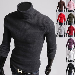 men's rib knit turtleneck sweater