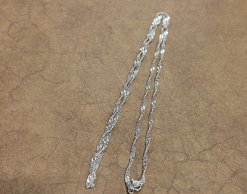 YGI Italy 925 Sterling Silver 22in Singapore Spiral Chain | eBay