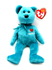 TY BEANIE BABY BEAR - I LOVE WASHINGTON - MINT CONDITION - RETIRED WITH TAGS