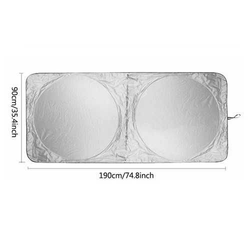 75''x 35'' Universal Folding Front Rear Car Window Sun Shade Auto Visor Cover - Picture 2 of 12