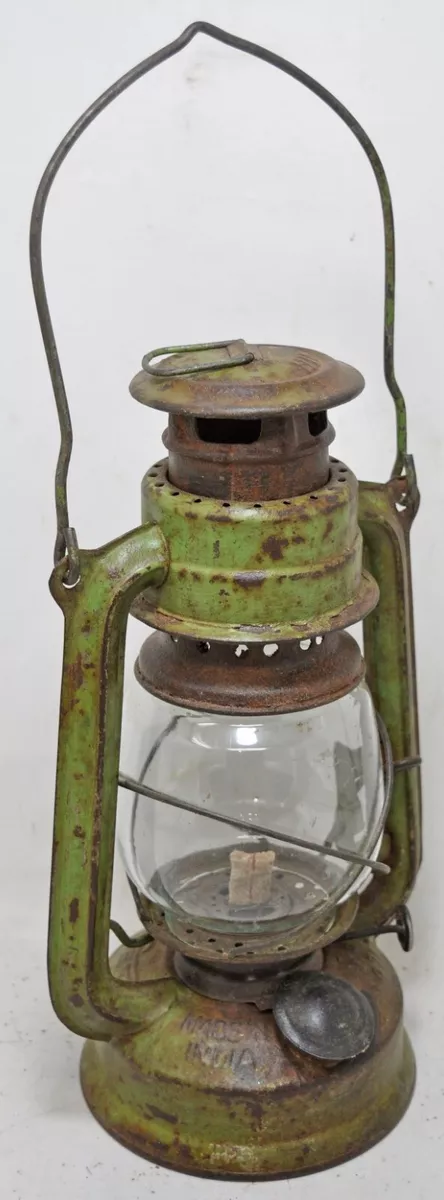 Antique Iron Oil Lamp Lantern Original Old Hand Crafted eBay