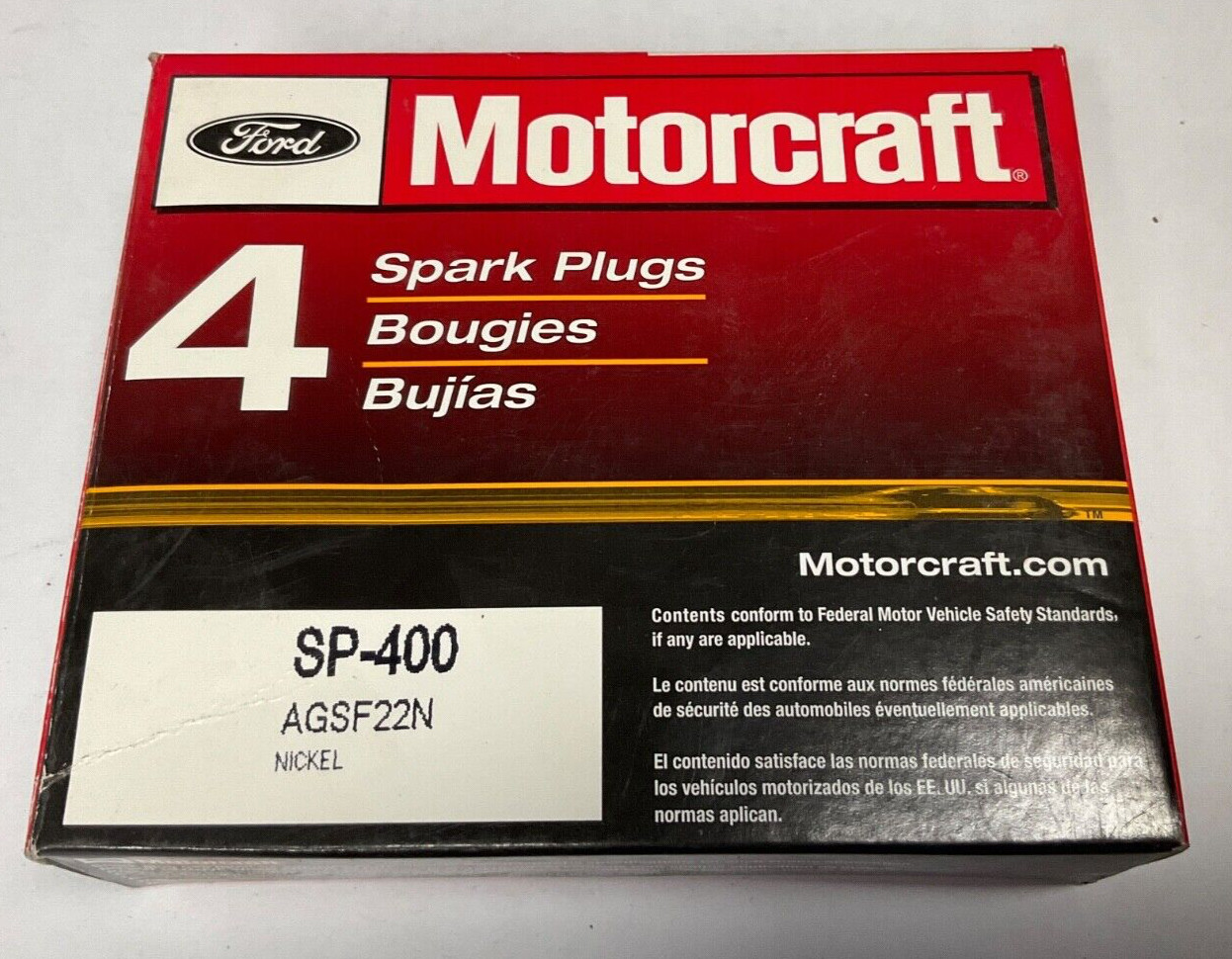 SET OF 4 MOTORCRAFT PLUGS SP400 AGSF22N NEW OEM Genuine FORD