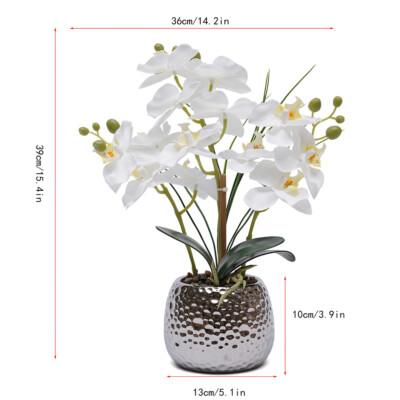 Künstliche Orchidee Im Topf Kunst Blumen Orchideen Phalaenopsis Pflanze mit Topf