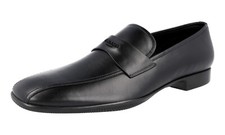 PRADA Leather Penny Loafer Dress Shoes - 4D2793 - Black - NEW -  US 12 EU 45