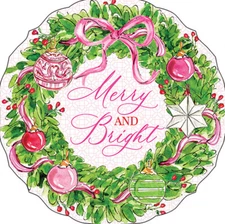 Boston International - Merry & Bright Wreath Shaped Luncheon Napkins - SL3206020
