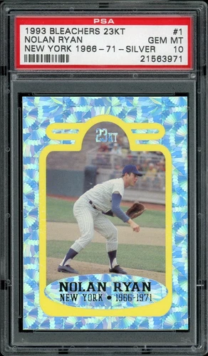 1993 Bleachers 23kt Nolan Ryan Baseball #1 Nolan Ryan Silver PSA 10