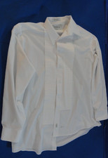 CHAPLIN EASY FIT FORMAL WEAR TUXEDO WHITE PLEATED DRESS SHIRT SIZE L 34-35