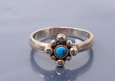 Vintage Sterling Silver 925 Turquoise Native American band Ring size 8