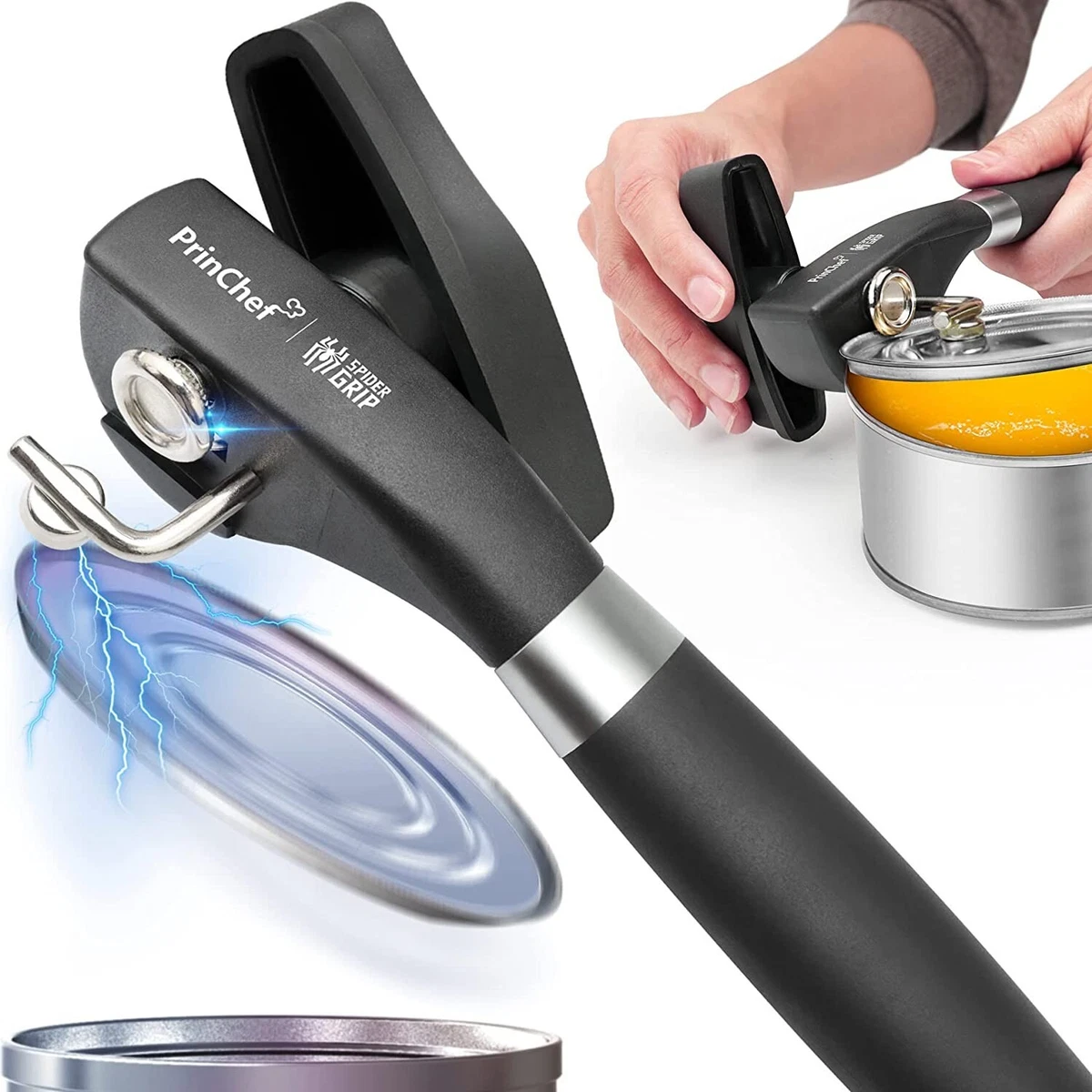 Edge-Side-Cut Safety Can Opener Smooth Edge-Food Grade Stainless Steel  Cutting Can Opener for Kitchen & Restaurant