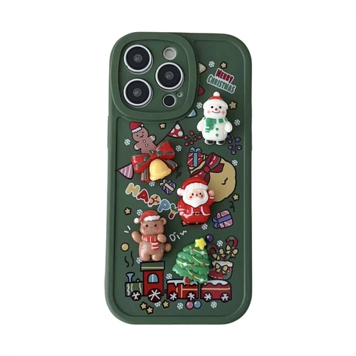Custodia telefono 3D bella natalizia per Apple iPhone 7 8 X 11 12 13 14 15 16 - Foto 28 di 37