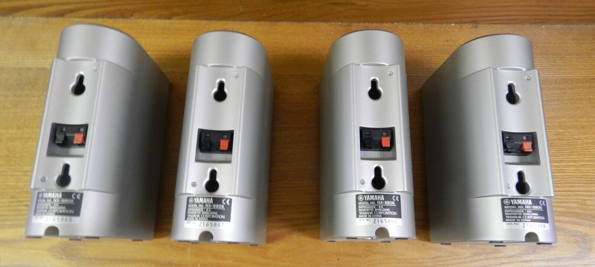 Yamaha SATELLTE SILVER Surround Speakers x 4 (NX-S80S ) 8 OMS