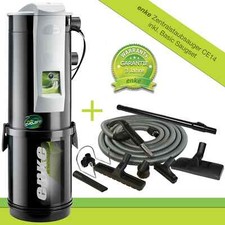 enke Aspirapolvere Centralizzato CE14 - Dual Cyclone - Senza Sacco con Tubo Aspirazione e Ugelli